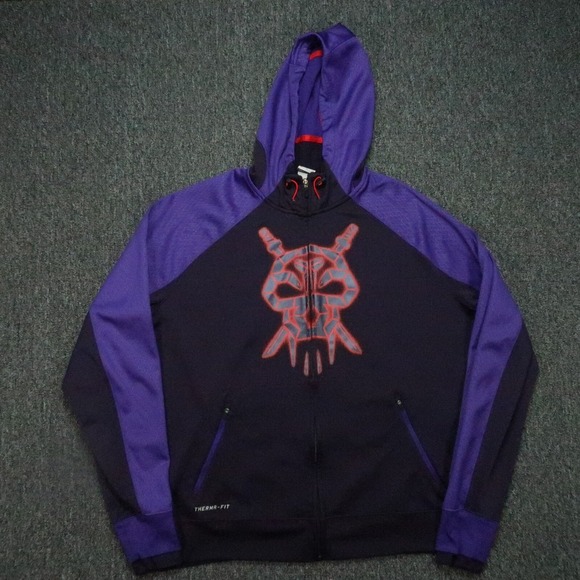Nike Hoodie Mens Extra Large Black Purple Kobe Bryant Mamba Full